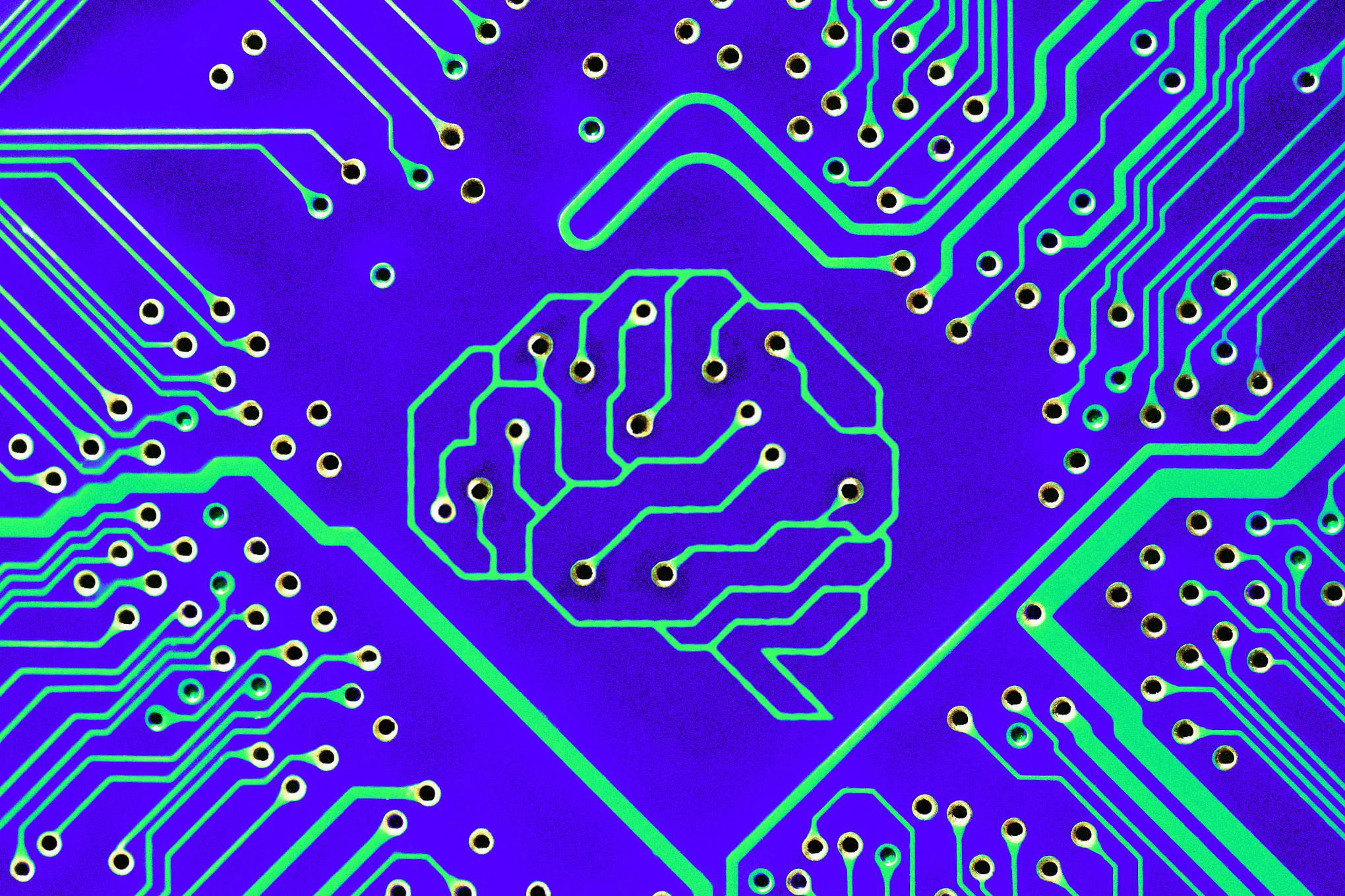 A brain on a motherboard